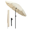 Parasol de jardin 2m avec ancrage sol et sac de transport Beige - VOUNOT FR