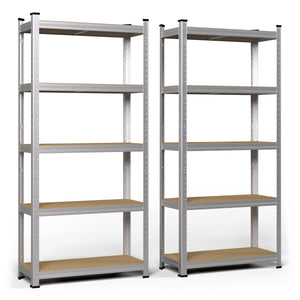 Lot de 2 Étagère Charge Lourde à 5 Niveaux 70x30x150cm - VOUNOT FR