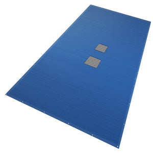 Bache piscine rectangulaire double couche en Polyethylene 160 gr/m2 avec filet ecoulement 5x10m Bleue - VOUNOT FR