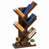 Bibliotheque Arbre etagere a Livres 30x16x60cm Marron Rustique