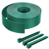Bordure de jardin PE flexible 10M x 8 CM avec piquets vert