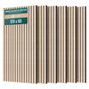 Lot de 6 panneaux acoustiques muraux Tasseaux en bois MDF avec feutre noir 120x60x2.1cm chêne blanc - VOUNOT FR