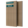 Lot de 2 panneaux acoustiques muraux Tasseaux en bois MDF avec feutre noir 120x60x2.1cm chêne clair