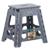 Tabouret pliant antiderapant 39x32x40 cm plastique gris - VOUNOT FR