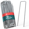 Lot de 50 piquets de fixation pour jardin U 150x30mm en acier galvanise - VOUNOT FR