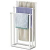Porte serviettes sur pied autoportant 3 niveaux blanc - VOUNOT FR