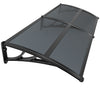 Auvent de porte marquise 200x80 cm en Polycarbonate anti UV Anthracite - VOUNOT FR