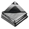 Bâche de Protection en Polyéthylène resistant et impermeable 240g/m² gris et noir 4x8m - VOUNOT FR