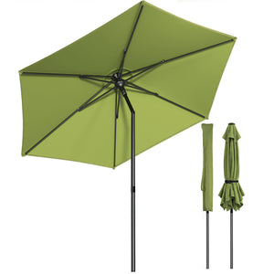 Parasol de jardin inclinable avec aeration et sac bandouliere 270cm vert olive - VOUNOT FR