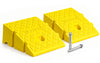 Lot de 2 Rampes de Trottoir en Polypropylene 25x27x11 cm Jaune