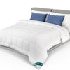 Couette legere doux avec rembourrage polyester 200gsm 220x240cm blanc - VOUNOT FR