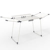 Sechoir a linge etendoir sur pied avec ailes hautes 175x92x106cm Blanc