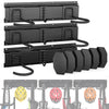 Support mural rangement pour 6 velos et 3 casques rails et crochets metal noir
