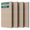 Lot de 4 panneaux acoustiques muraux Tasseaux en bois MDF avec feutre noir 120x60x2.1cm chêne blanc - VOUNOT FR