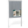 Store moustiquaire pour fenetre enroulable et recoupable en pvc L100 x H160 Blanc