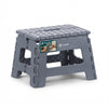 Tabouret pliant antiderapant 32x25x22 cm plastique gris - VOUNOT FR