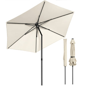 Parasol de jardin inclinable avec aeration et sac bandouliere 270cm beige - VOUNOT FR