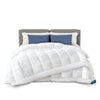 Couette 4 saisons doux 3 en 1 avec rembourrage polyester 500gsm 200x200cm blanc - VOUNOT FR