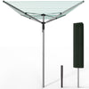 Etendoir a Linge Exterieur Rotatif avec housse de protection et Surface etendage 45m Argent Vert