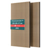 Lot de 2 panneaux accoustiques mureaux Tasseaux en bois MDF avec feutre noir 120x60x2.1cm chene clair - VOUNOT FR