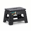 Tabouret pliant antiderapant 32x25x22 cm plastique noir - VOUNOT FR