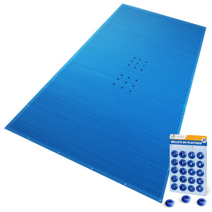 Bache piscine rectangulaire en Polyethylene 160 gr/m2 5x10m Bleue foncé