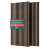 Lot de 2 panneaux accoustiques mureaux Tasseaux en bois MDF avec feutre noir 120x60x2.1cm chene foncé - VOUNOT FR