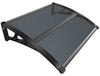 Auvent de porte marquise 100x80 cm en Polycarbonate anti UV Anthracite - VOUNOT FR