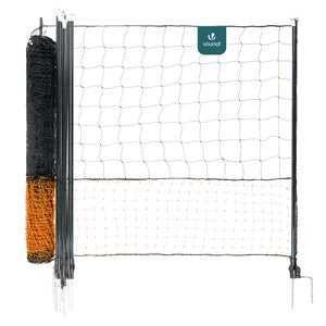Kit cloture filet a poules PE avec piquets 30m orange - VOUNOT FR