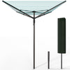 Etendoir a Linge Exterieur Rotatif avec housse de protection et Surface etendage 45m Gris