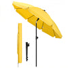Parasol de jardin 2m avec ancrage sol et sac de transport Jaune - VOUNOT FR