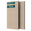Lot de 2 panneaux acoustiques muraux Tasseaux en bois MDF avec feutre noir 120x60x2.1cm chêne blanc - VOUNOT FR