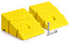 Lot de 2 Rampes de Trottoir en Polypropylene 25x27x13 cm Jaune - VOUNOT FR