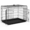 Cage pour chien pliable avec 2 portes verrouillable plateau amovible 92x58x64cm - VOUNOT FR