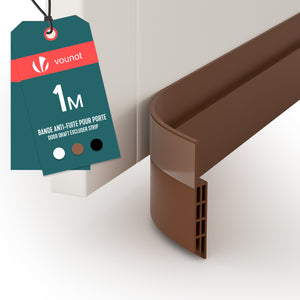 Bas de porte isolant coupe froid 100 cm marron