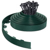 Bordure de jardin PVC flexible 20m avec piquets vert