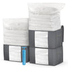 Lot de 7 sac de rangement sous vide Non Tisse XXL gris - VOUNOT FR