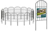 Lot de 25 Clotures de Jardin Decorative en Metal 33x61 cm Noir - VOUNOT FR