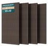 Lot de 4 panneaux acoustiques muraux Tasseaux en bois MDF avec feutre noir 120x60x2.1cm chêne foncé