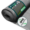 Brise vue occultant en HDPE 90g/m² 1.5x20m avec attaches de fixation gris - VOUNOT FR