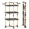 Sechoir a linge vertical tour etendoir pliable 3 niveaux 99x69x135.5 cm style bois noir - VOUNOT FR