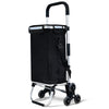 Chariot de courses pliable monte escalier aluminium avec sac isotherme noir - VOUNOT FR