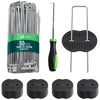 Lot de 50 piquets de fixation U 150x30mm avec 25 Rondelles de fixation plastique - VOUNOT FR