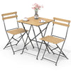 Ensemble bistro extérieur 1 table 2 chaises bois - VOUNOT FR