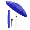Parasol de jardin 2m avec ancrage sol et sac de transport Bleu - VOUNOT FR