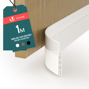 Bas de porte isolant coupe froid 100 cm blanc