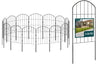 Lot de 25 Clotures de Jardin Decorative en Metal 61x33 cm Noir