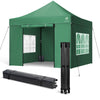 Tonnelle de jardin renforcée 3x3m pliable Barnum avec 4 parois latérales et fenêtres vert - VOUNOT FR