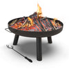 Brasero Exterieur en Metal avec Grille Tisonnier diametre 60cm noir