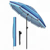 Parasol de jardin 2m avec ancrage sol et sac de transport Bleu mixte - VOUNOT FR